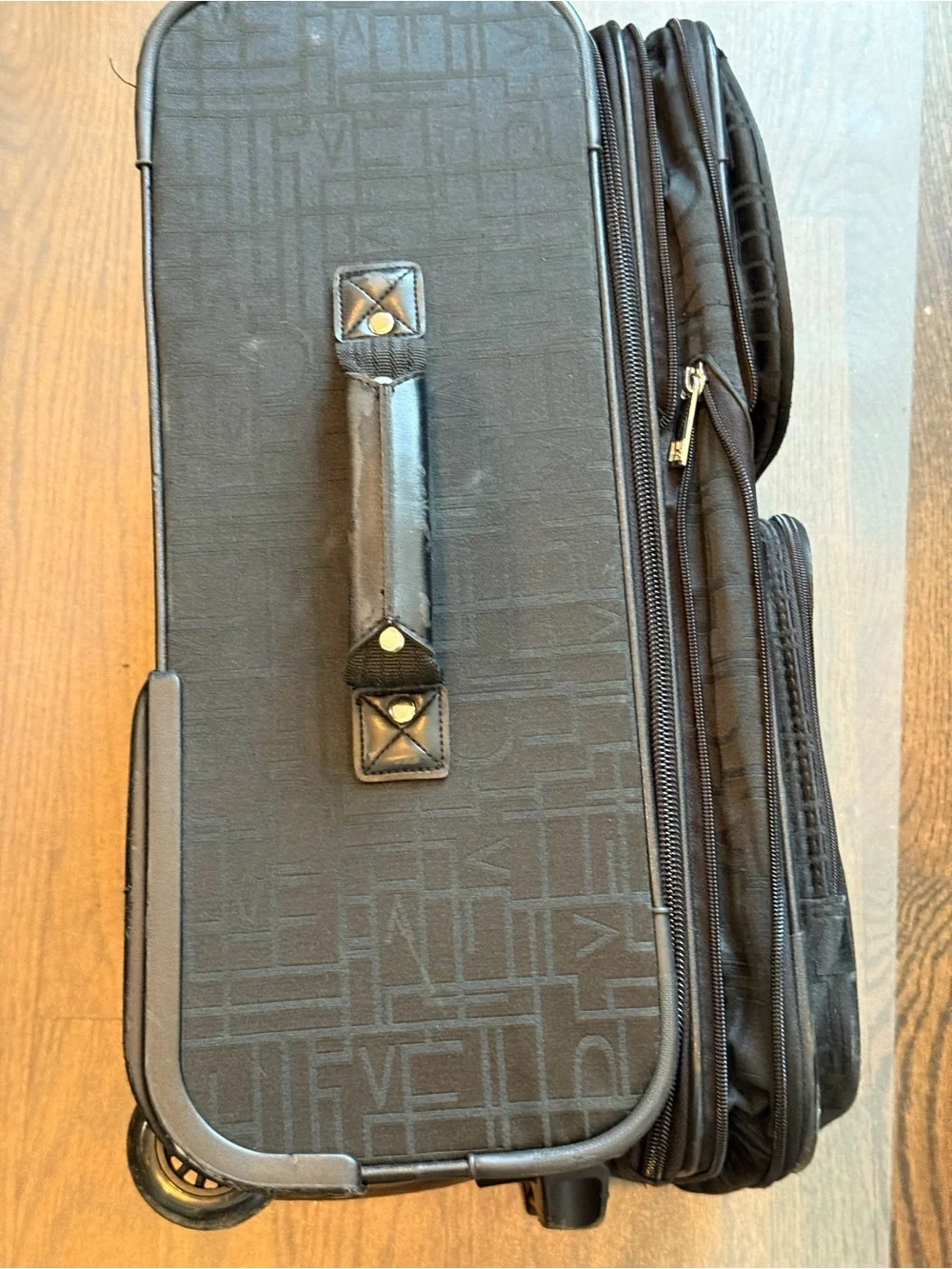 Diane Von Furstenberg DVF Black monogram Luggage 25” Carry-On suitcase
